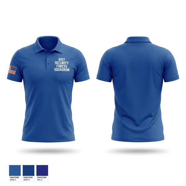 Short Sleeve Performance Polo, 61st security forces squadron, Air Force, Teamtime, Team time, sublimation, custom sports apparel, team uniforms, spirit wear, spiritwear, sports uniforms, custom shirts, team store, custom team store, fundraiser sports, apparel fundraiser
