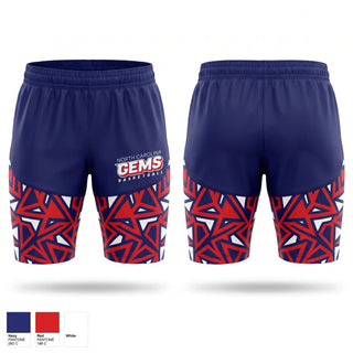 Womens Shorts, NC LADY GEMS, Women's Basketball, Teamtime, Team time, sublimation, custom sports apparel, team uniforms, spirit wear, spiritwear, sports uniforms, custom shirts, team store, custom team store, fundraiser sports, apparel fundraiser