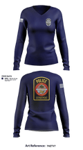 Clinton Police Department 30508579 Women's Long Sleeve V-neck Shirt - 1