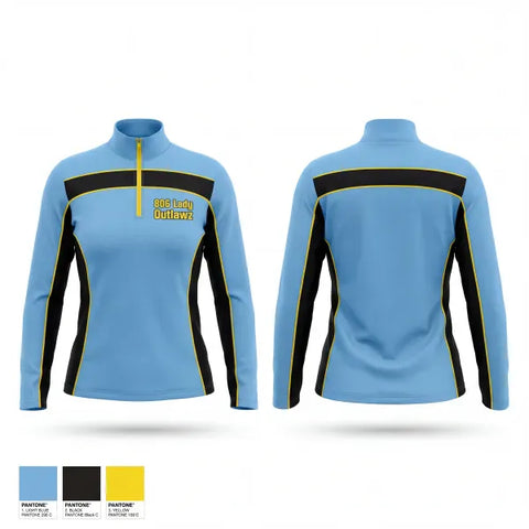 Quarter Zip Jacket, 806 Lady Outlawz, Softball, Teamtime, Team time, sublimation, custom sports apparel, team uniforms, spirit wear, spiritwear, sports uniforms, custom shirts, team store, custom team store, fundraiser sports, apparel fundraiser