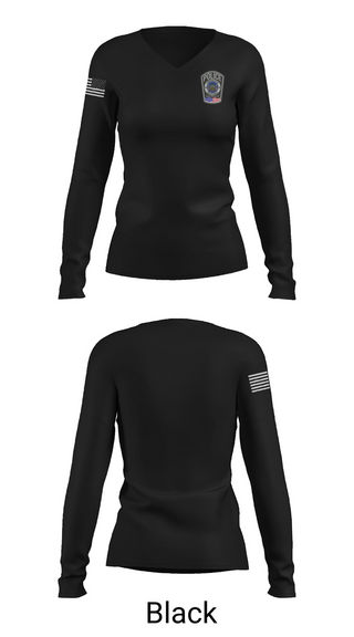 Womens Long Sleeve Vneck Shirt, Pennridge Regional Police, , Teamtime, Team time, sublimation, custom sports apparel, team uniforms, spirit wear, spiritwear, sports uniforms, custom shirts, team store, custom team store, fundraiser sports, apparel fundraiser