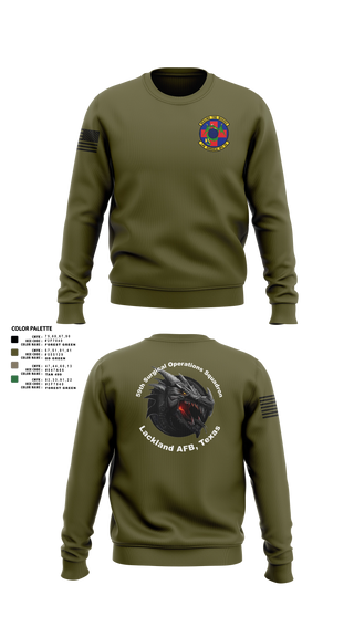 Crew Neck Sweatshirt, 59th Surgical Operations Squadron, Air Force, Teamtime, Team time, sublimation, custom sports apparel, team uniforms, spirit wear, spiritwear, sports uniforms, custom shirts, team store, custom team store, fundraiser sports, apparel fundraiser