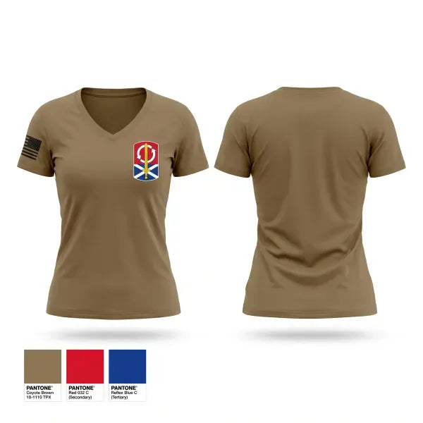 Womens Short Sleeve Vneck Shirt, 1013th QM CO, Army, Teamtime, Team time, sublimation, custom sports apparel, team uniforms, spirit wear, spiritwear, sports uniforms, custom shirts, team store, custom team store, fundraiser sports, apparel fundraiser