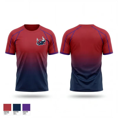Smithtown Bulls 58321895 Old School Cotton Feel Shirt - 1