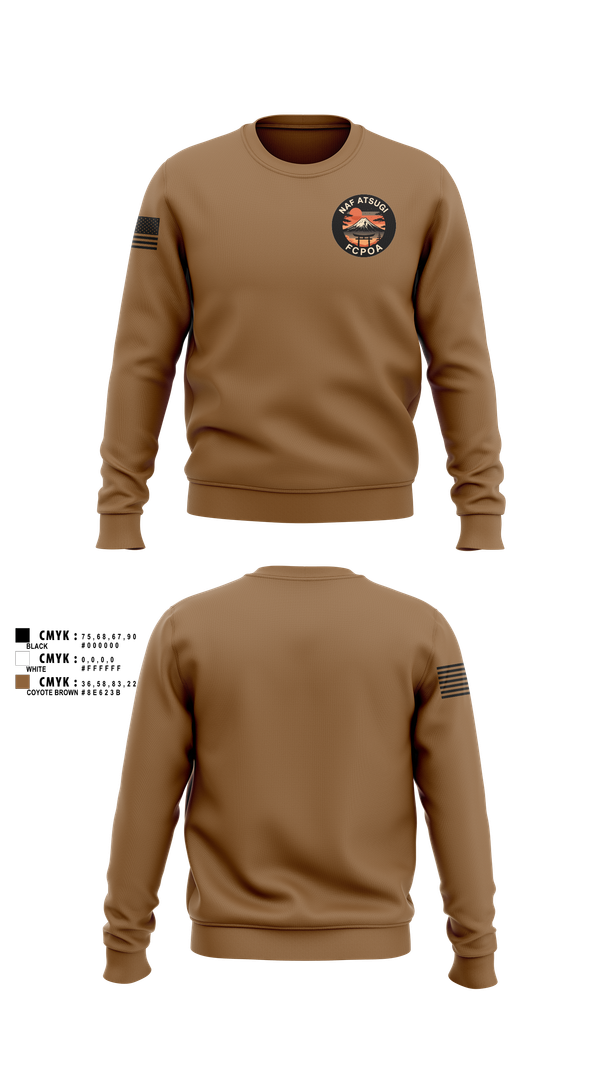 Crew Neck Sweatshirt, NAF ATSUGI FCPOA, Navy, Teamtime, Team time, sublimation, custom sports apparel, team uniforms, spirit wear, spiritwear, sports uniforms, custom shirts, team store, custom team store, fundraiser sports, apparel fundraiser