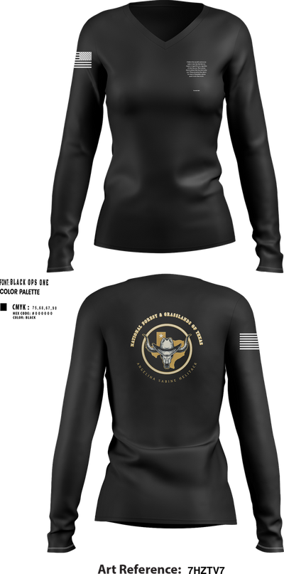 Lufkin Helitack 34871010 Women's Long Sleeve V-neck Shirt - 1