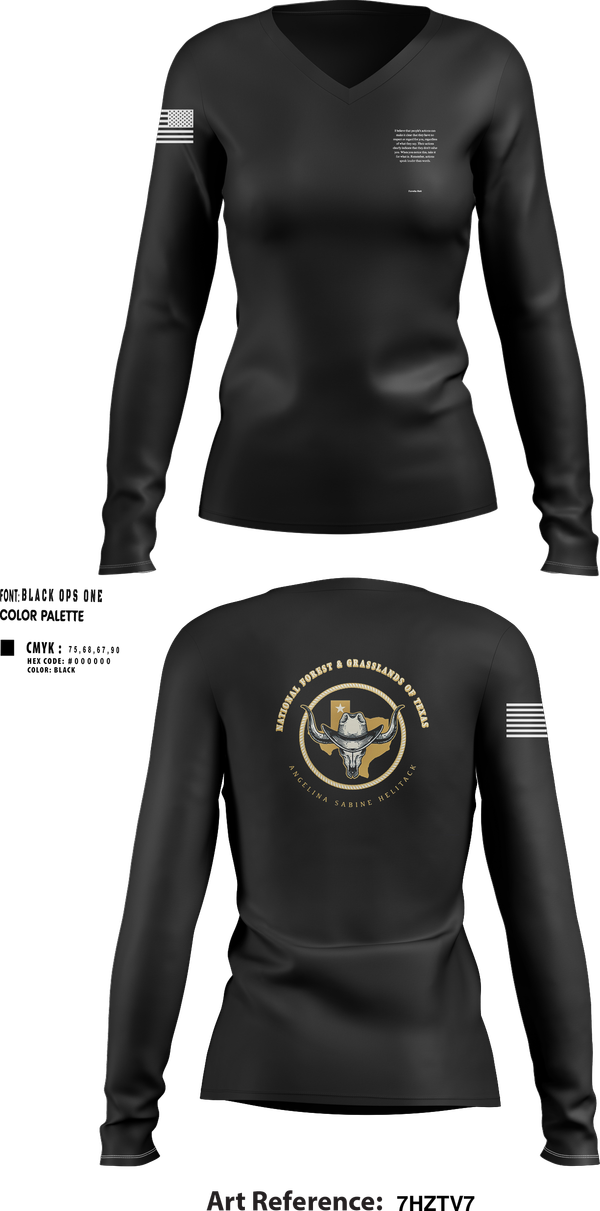 Womens Long Sleeve Vneck Shirt, Lufkin Helitack, , Teamtime, Team time, sublimation, custom sports apparel, team uniforms, spirit wear, spiritwear, sports uniforms, custom shirts, team store, custom team store, fundraiser sports, apparel fundraiser