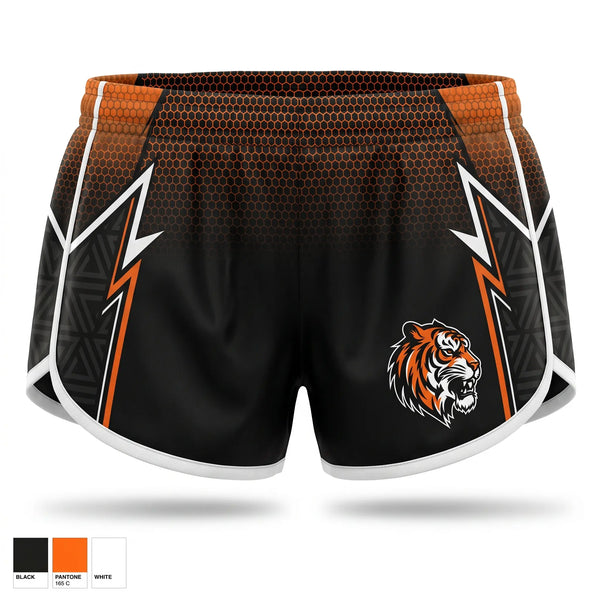 Womens Shorts, HERRIN TIGERS, Cross Country, Teamtime, Team time, sublimation, custom sports apparel, team uniforms, spirit wear, spiritwear, sports uniforms, custom shirts, team store, custom team store, fundraiser sports, apparel fundraiser