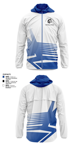 Windbreaker, Northwest Mississippi Wolves, Men's Basketball, Teamtime, Team time, sublimation, custom sports apparel, team uniforms, spirit wear, spiritwear, sports uniforms, custom shirts, team store, custom team store, fundraiser sports, apparel fundraiser