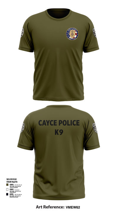 Cayce Police K9 35627395 Short Sleeve Performance Shirt - 102