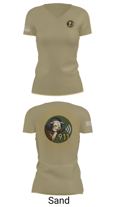 TCSO DISPATCH 56135562 Women's Short Sleeve V-neck Shirt - 84