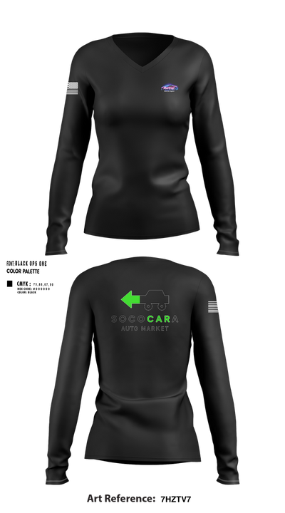 Church 13447843 Women's Long Sleeve V-neck Shirt - 100
