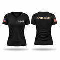 POLICE Women's Short Sleeve V-neck Shirt - 1