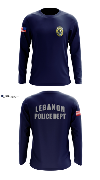 Long Sleeve Performance Shirt, Lebanon Police Department, Police, Teamtime, Team time, sublimation, custom sports apparel, team uniforms, spirit wear, spiritwear, sports uniforms, custom shirts, team store, custom team store, fundraiser sports, apparel fundraiser