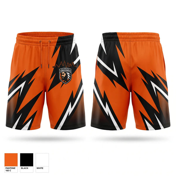 Athletic Shorts With Pockets, The Philadelphia Tomahawks, Men's Basketball, Teamtime, Team time, sublimation, custom sports apparel, team uniforms, spirit wear, spiritwear, sports uniforms, custom shirts, team store, custom team store, fundraiser sports, apparel fundraiser