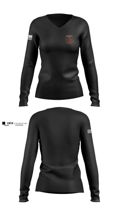 Wellsville TRT 21200750 Women's Long Sleeve V-neck Shirt - 4