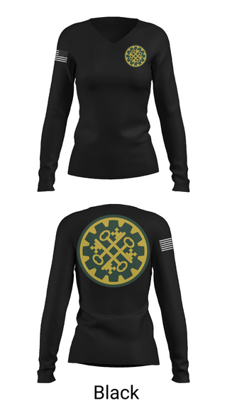 Womens Long Sleeve Vneck Shirt, 1775th military police, National Guard, Teamtime, Team time, sublimation, custom sports apparel, team uniforms, spirit wear, spiritwear, sports uniforms, custom shirts, team store, custom team store, fundraiser sports, apparel fundraiser