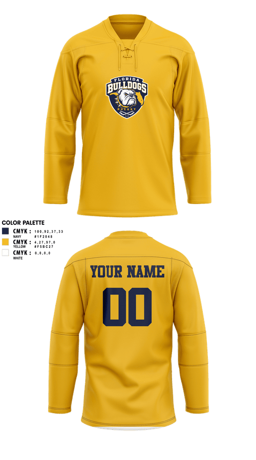 Hockey Jersey, Florida Bulldogs Hockey, Ice Hockey, Teamtime, Team time, sublimation, custom sports apparel, team uniforms, spirit wear, spiritwear, sports uniforms, custom shirts, team store, custom team store, fundraiser sports, apparel fundraiser