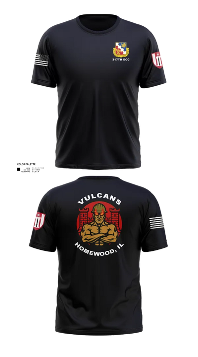 317th ECC 65415028 Short Sleeve Performance Shirt - 100