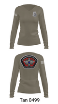 TEMS 74482637 Women's Long Sleeve V-neck Shirt - 11