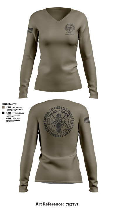 Denver MRCO 92797662 Women's Long Sleeve V-neck Shirt - 4