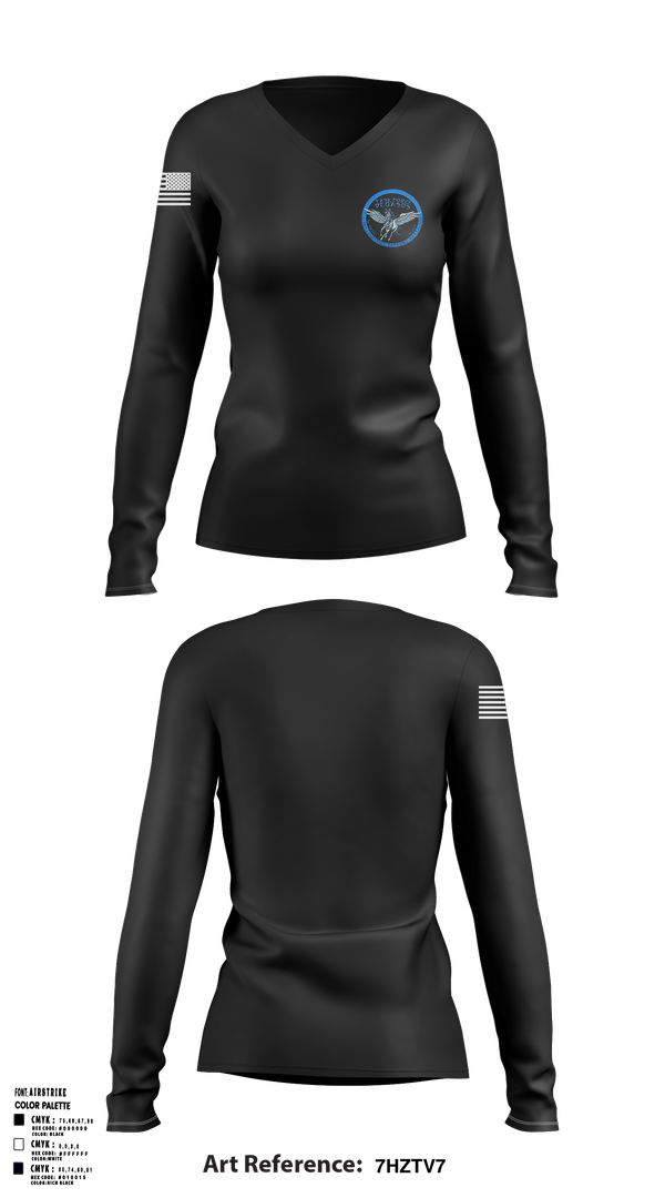 Womens Long Sleeve Vneck Shirt, 1-382LSBN, , Teamtime, Team time, sublimation, custom sports apparel, team uniforms, spirit wear, spiritwear, sports uniforms, custom shirts, team store, custom team store, fundraiser sports, apparel fundraiser