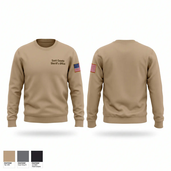 Crew Neck Sweatshirt, Scott County Sheriff's Office, Police, Teamtime, Team time, sublimation, custom sports apparel, team uniforms, spirit wear, spiritwear, sports uniforms, custom shirts, team store, custom team store, fundraiser sports, apparel fundraiser