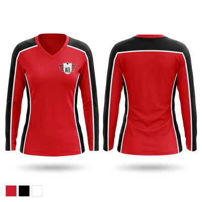Wright Brothers Pilots Women's Long Sleeve V-neck Shirt - 1