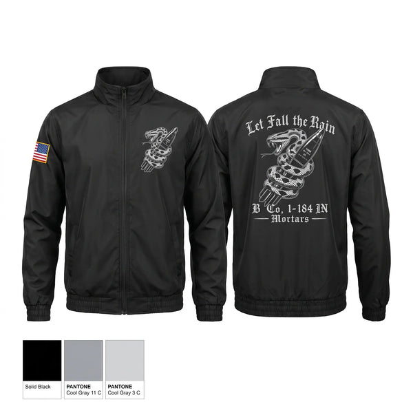 Windbreaker, B Co. 1-184, National Guard, Teamtime, Team time, sublimation, custom sports apparel, team uniforms, spirit wear, spiritwear, sports uniforms, custom shirts, team store, custom team store, fundraiser sports, apparel fundraiser