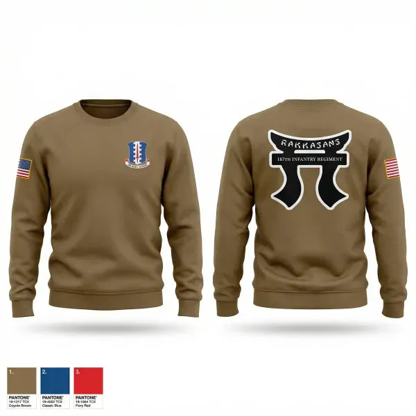 Crew Neck Sweatshirt, 3/187, Army, Teamtime, Team time, sublimation, custom sports apparel, team uniforms, spirit wear, spiritwear, sports uniforms, custom shirts, team store, custom team store, fundraiser sports, apparel fundraiser