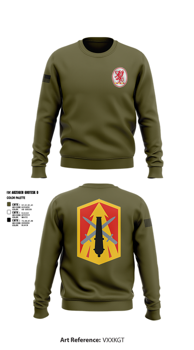 3rd Battalion 13th Field Artillery Regiment 52621930 Crew Neck Sweatshirt - 3