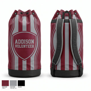 Gear Bag, Addison volunteer, Fire Department, Teamtime, Team time, sublimation, custom sports apparel, team uniforms, spirit wear, spiritwear, sports uniforms, custom shirts, team store, custom team store, fundraiser sports, apparel fundraiser