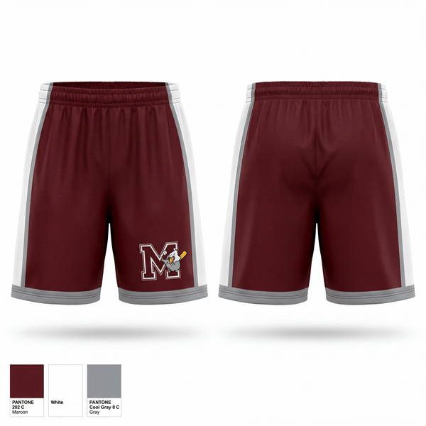 Athletic Shorts With Pockets, Mission Eagles, Baseball, Teamtime, Team time, sublimation, custom sports apparel, team uniforms, spirit wear, spiritwear, sports uniforms, custom shirts, team store, custom team store, fundraiser sports, apparel fundraiser
