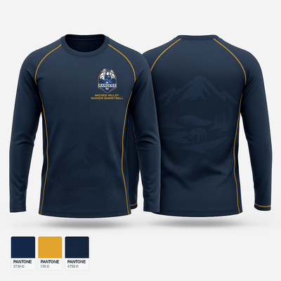 Naches Valley Ranger Basketball Long Sleeve Performance Shirt 1