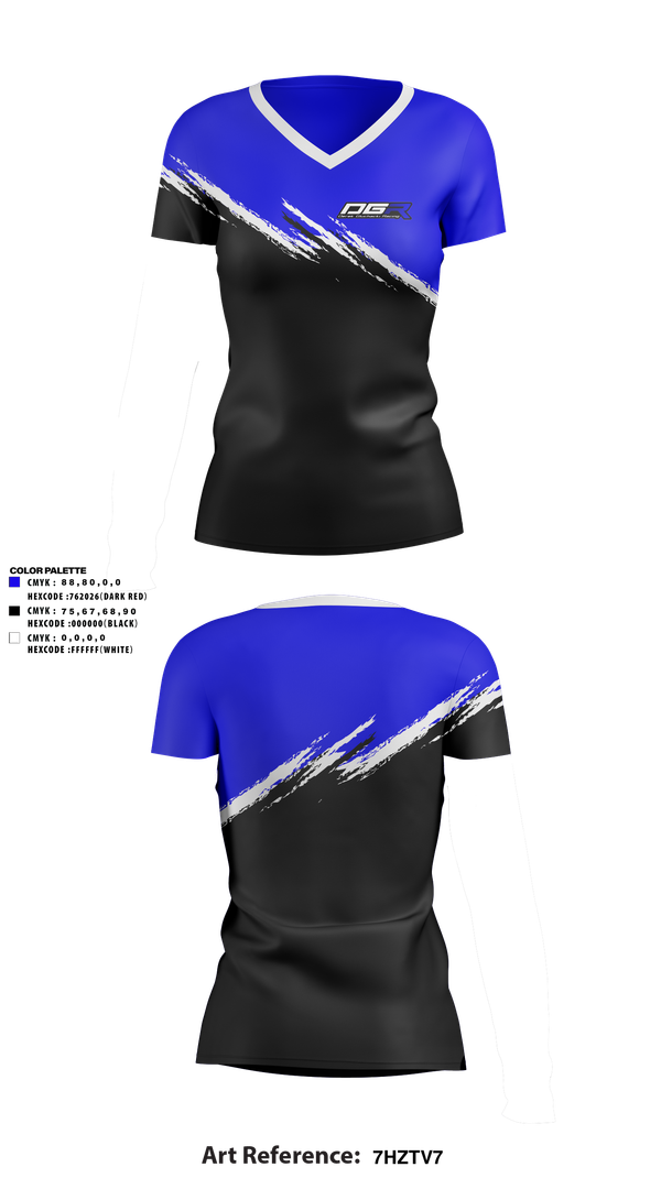 Womens Short Sleeve Vneck Shirt, DGR, E-Sports, Teamtime, Team time, sublimation, custom sports apparel, team uniforms, spirit wear, spiritwear, sports uniforms, custom shirts, team store, custom team store, fundraiser sports, apparel fundraiser
