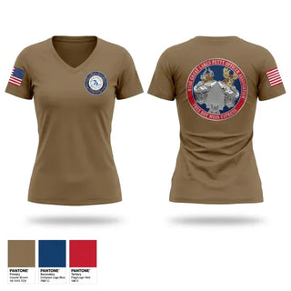 Womens Short Sleeve Vneck Shirt, NTAG GL POA, Navy, Teamtime, Team time, sublimation, custom sports apparel, team uniforms, spirit wear, spiritwear, sports uniforms, custom shirts, team store, custom team store, fundraiser sports, apparel fundraiser