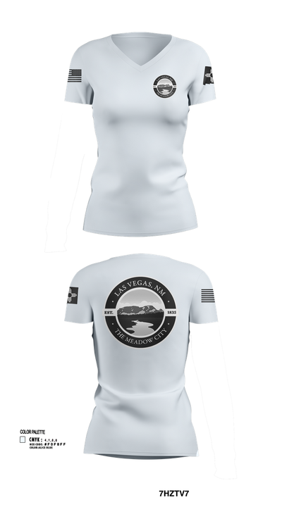 Las Vegas 60845219 Women's Short Sleeve V-neck Shirt - 17