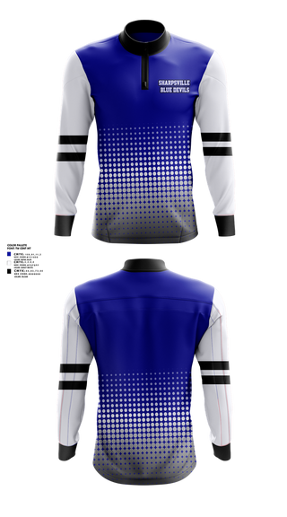 Quarter Zip Jacket, Sharpsville Blue Devils, , Teamtime, Team time, sublimation, custom sports apparel, team uniforms, spirit wear, spiritwear, sports uniforms, custom shirts, team store, custom team store, fundraiser sports, apparel fundraiser