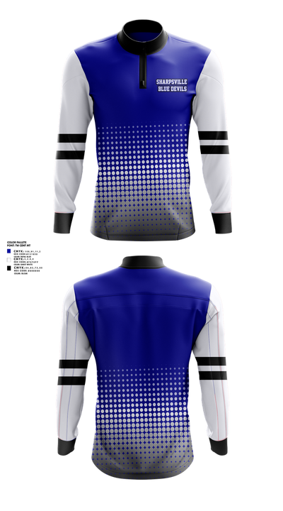 Sharpsville Blue Devils 61871742 Quarter Zip Jacket - 2