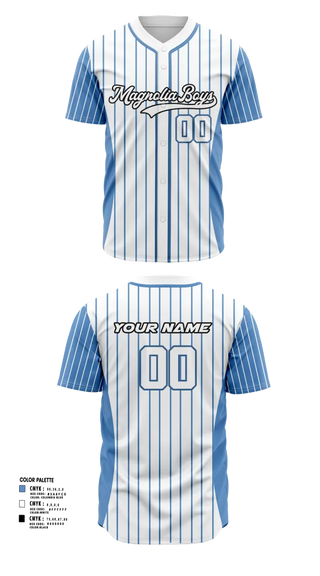 Full Button Baseball Jersey, MAGNOLIA BOYS, Baseball, Teamtime, Team time, sublimation, custom sports apparel, team uniforms, spirit wear, spiritwear, sports uniforms, custom shirts, team store, custom team store, fundraiser sports, apparel fundraiser