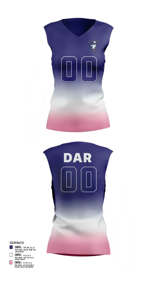 Sleeveless Performance Shirt, Kate Duncan Smith DAR School Volleyball, Women's Volleyball, Teamtime, Team time, sublimation, custom sports apparel, team uniforms, spirit wear, spiritwear, sports uniforms, custom shirts, team store, custom team store, fundraiser sports, apparel fundraiser