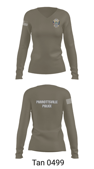 Womens Long Sleeve Vneck Shirt, Parrottsville police, Police, Teamtime, Team time, sublimation, custom sports apparel, team uniforms, spirit wear, spiritwear, sports uniforms, custom shirts, team store, custom team store, fundraiser sports, apparel fundraiser
