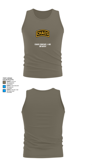 Tank Top, Chaos Company, 1-182 Infantry, , Teamtime, Team time, sublimation, custom sports apparel, team uniforms, spirit wear, spiritwear, sports uniforms, custom shirts, team store, custom team store, fundraiser sports, apparel fundraiser