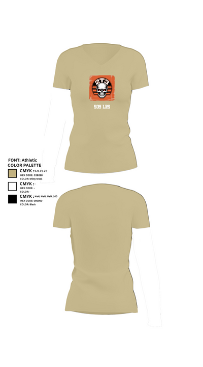 509 LRS 93117576 Women's Short Sleeve V-neck Shirt - 84