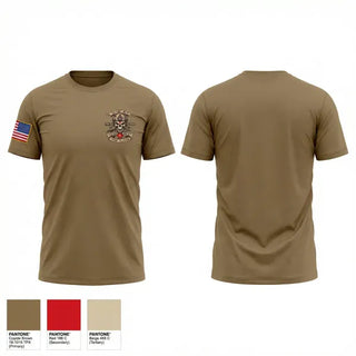 Old School Cotton Feel Shirt, 354 Medical Logistics Company, Army, Teamtime, Team time, sublimation, custom sports apparel, team uniforms, spirit wear, spiritwear, sports uniforms, custom shirts, team store, custom team store, fundraiser sports, apparel fundraiser