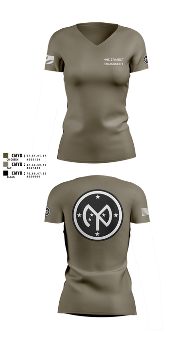 27 IBCT 2382362 Women's Short Sleeve V-neck Shirt - 102
