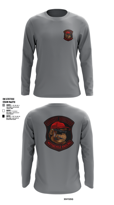 Monkey Business Motorcycke Hauling 24871532 Long Sleeve Performance Shirt 7