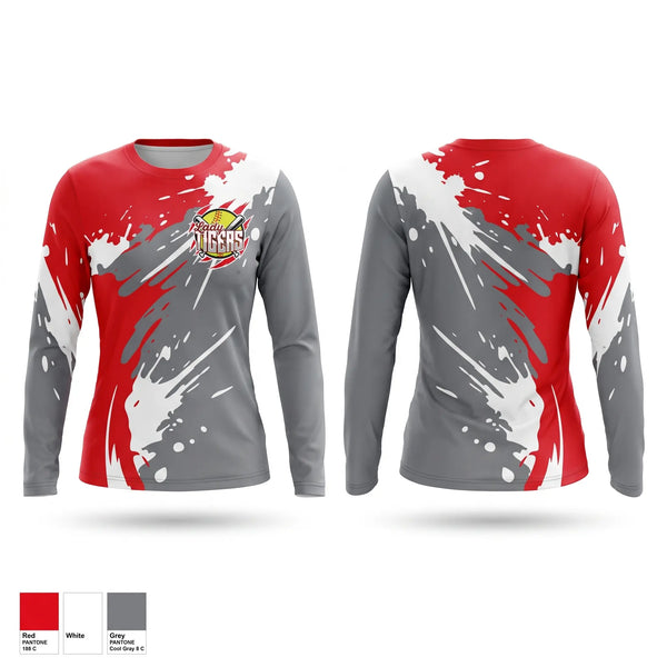 Long Sleeve Performance Shirt, Lady Tigers, Softball, Teamtime, Team time, sublimation, custom sports apparel, team uniforms, spirit wear, spiritwear, sports uniforms, custom shirts, team store, custom team store, fundraiser sports, apparel fundraiser