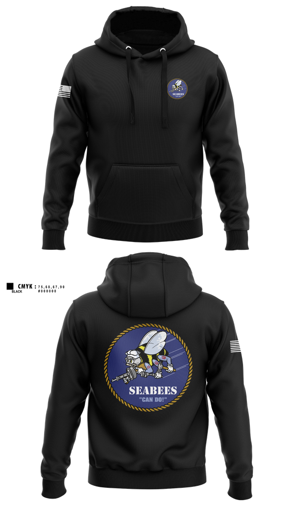 Hoodie, Seabees, , Teamtime, Team time, sublimation, custom sports apparel, team uniforms, spirit wear, spiritwear, sports uniforms, custom shirts, team store, custom team store, fundraiser sports, apparel fundraiser