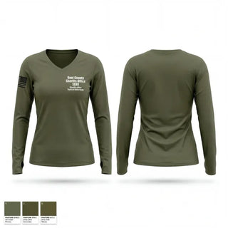Womens Long Sleeve Vneck Shirt, Kent County Sheriffs Office SEAR, Police, Teamtime, Team time, sublimation, custom sports apparel, team uniforms, spirit wear, spiritwear, sports uniforms, custom shirts, team store, custom team store, fundraiser sports, apparel fundraiser